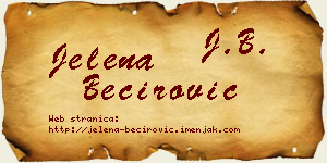 Jelena Bećirović vizit kartica
